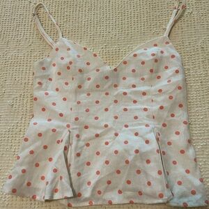 Zara Cream Bustier Peplum Camisole